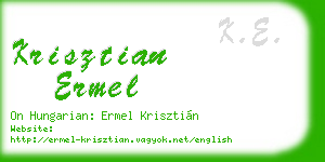 krisztian ermel business card